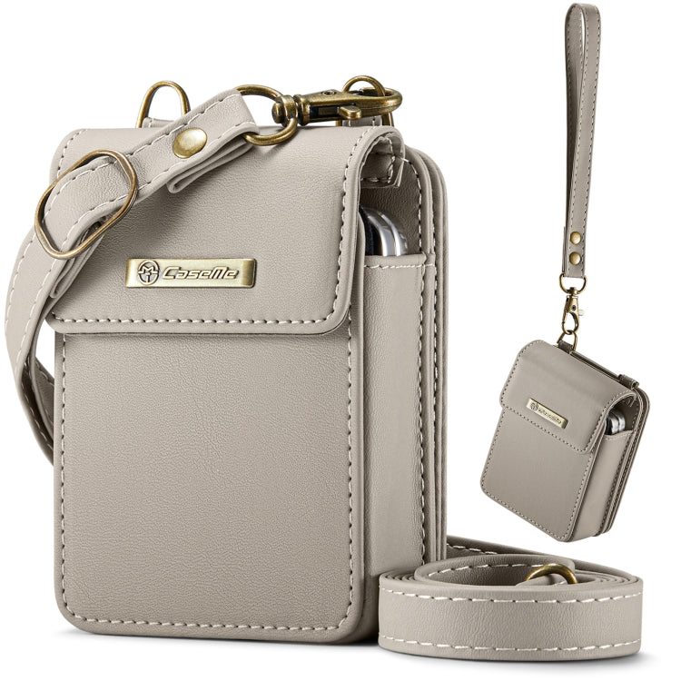 For Samsung Z Flip Series CaseMe Me50 Mini Lanyard Universal Bag(Khaki)