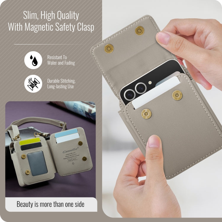 For Samsung Z Flip Series CaseMe Me50 Mini Lanyard Universal Bag(Khaki)