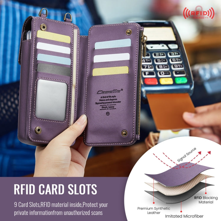 For Samsung Z Fold Series CaseMe Me50 Mini Lanyard Universal Bag(Purple)