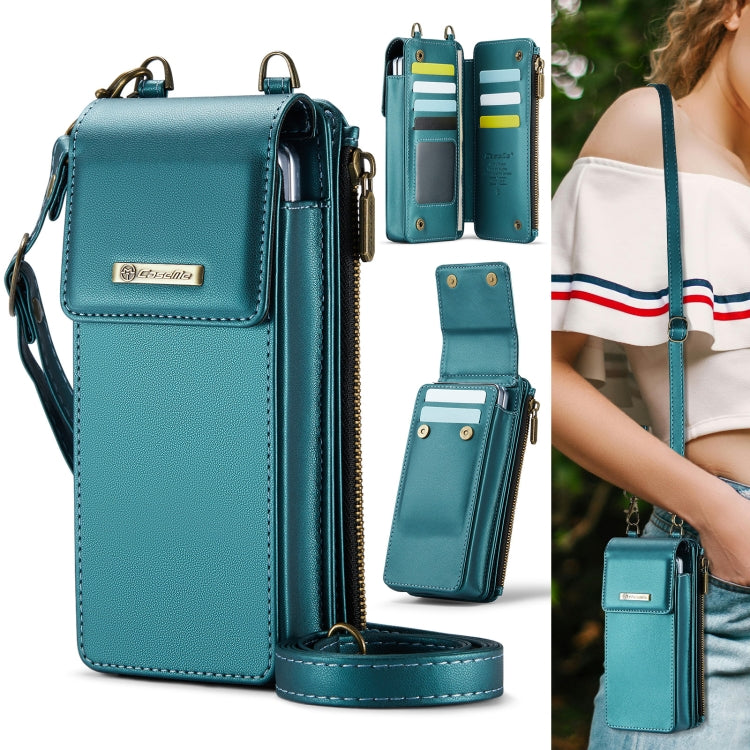 For Samsung Z Fold Series CaseMe Me50 Mini Lanyard Universal Bag(Green)