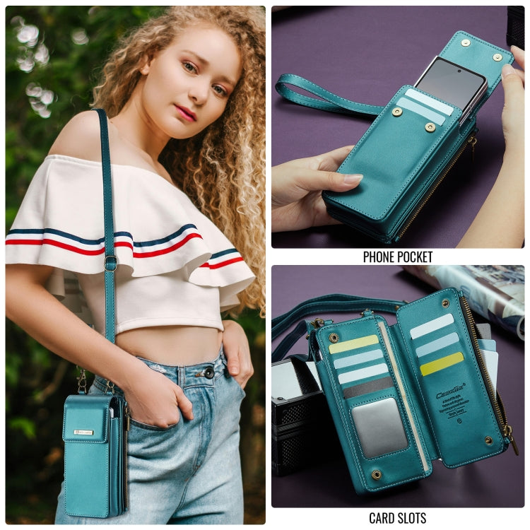 For Samsung Z Fold Series CaseMe Me50 Mini Lanyard Universal Bag(Green)