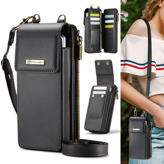 For Samsung Z Fold Series CaseMe Me50 Mini Lanyard Universal Bag(Black)