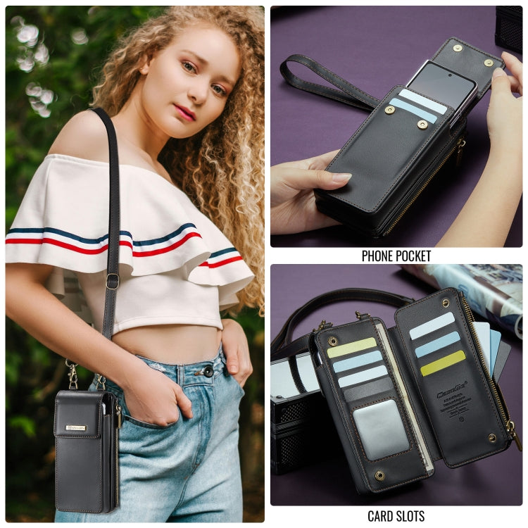 For Samsung Z Fold Series CaseMe Me50 Mini Lanyard Universal Bag(Black)