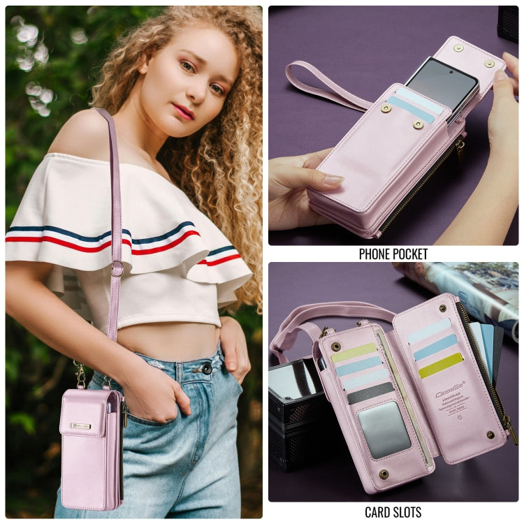 For Samsung Z Fold Series CaseMe Me50 Mini Lanyard Universal Bag(Pink)