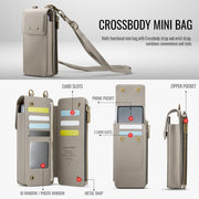 For Samsung Z Fold Series CaseMe Me50 Mini Lanyard Universal Bag(Khaki)