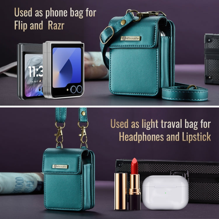 For Motorola Razr Series CaseMe Me50 Mini Lanyard Universal Bag(Green)