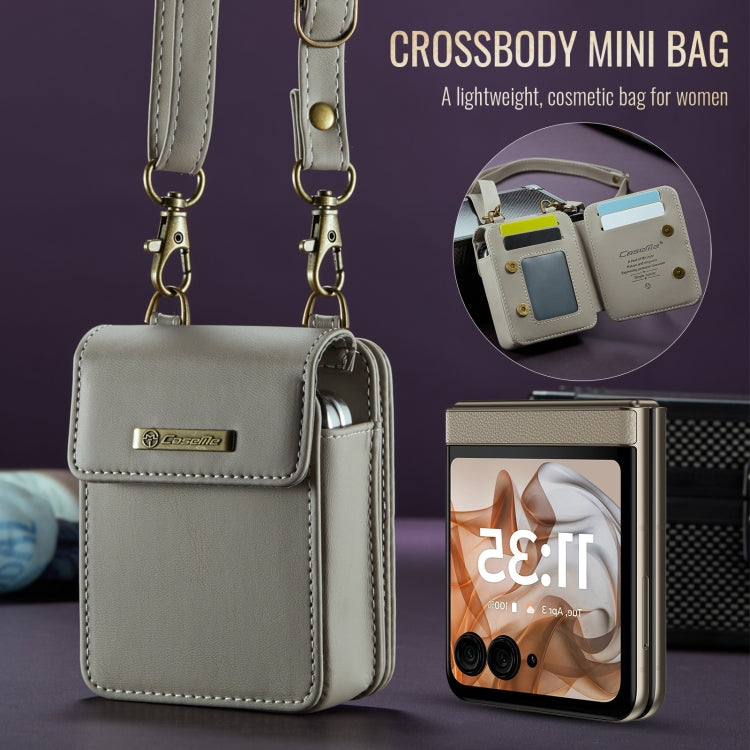 For Motorola Razr Series CaseMe Me50 Mini Lanyard Universal Bag(Khaki)