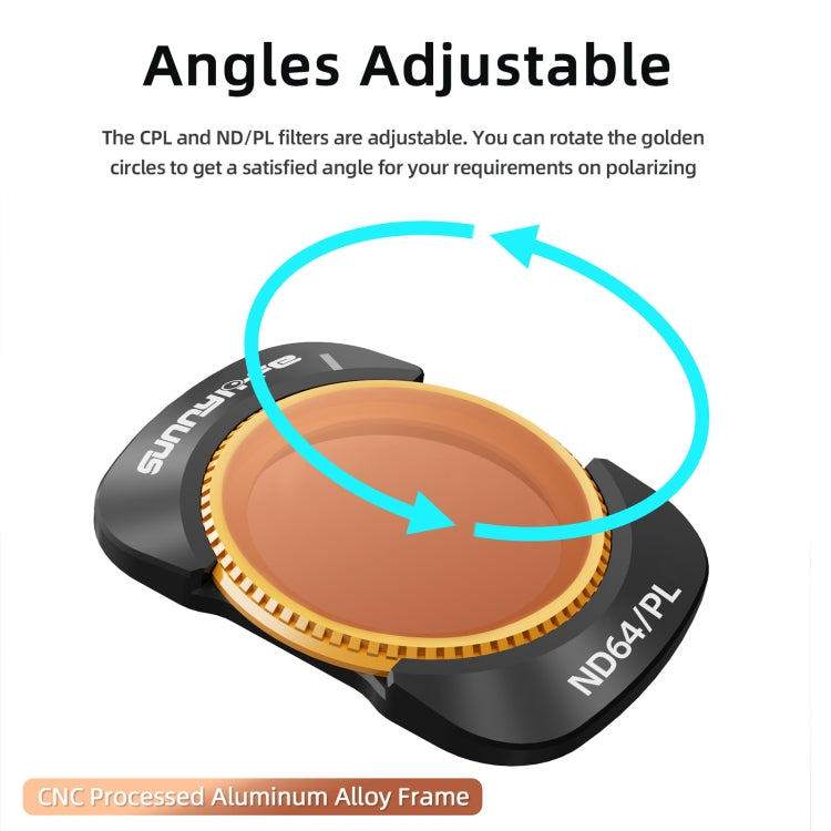 For DJI Osmo Pocket 3 Sunnylife Camera Lens Magnetic Metal Filter, No Impact On Gimbal Reset, Filter:ND32