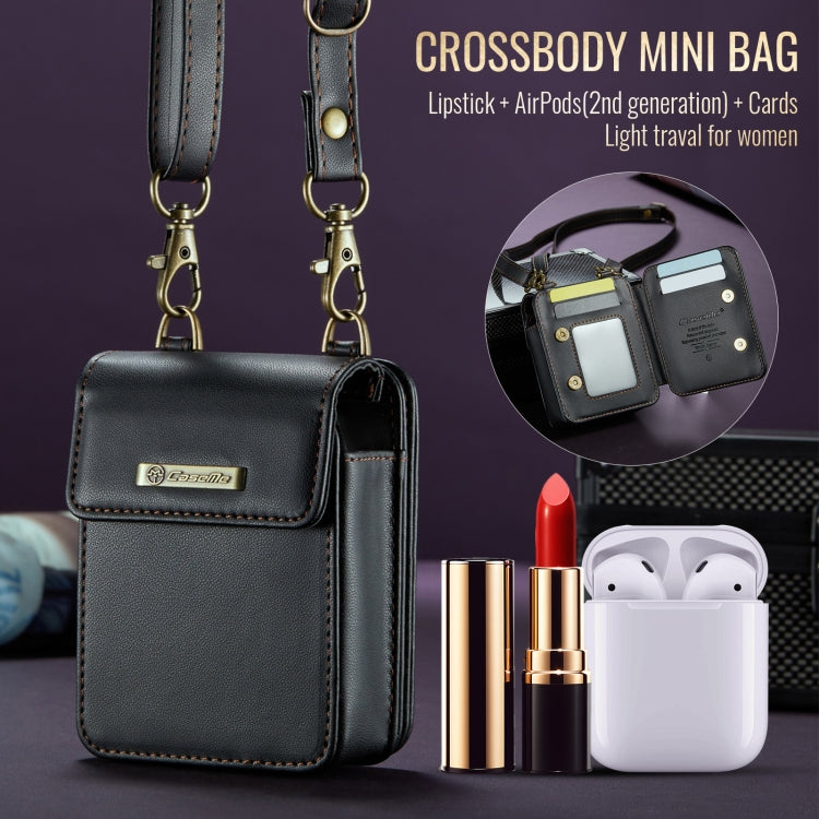 CaseMe Me50 Mini Universal Bag for Apple and Samsung Headphones + Lipstick(Black)
