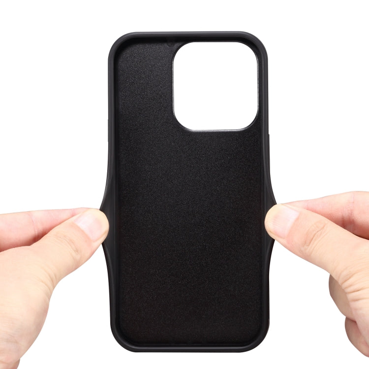 For iPhone 16 Plus Denior D08 PU Single Card Slot Holder Phone Case(Blue)
