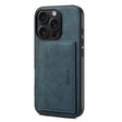 For iPhone 16 Pro Denior D08 PU Single Card Slot Holder Phone Case(Blue) - free shipping - PMC TechLife - Order now!