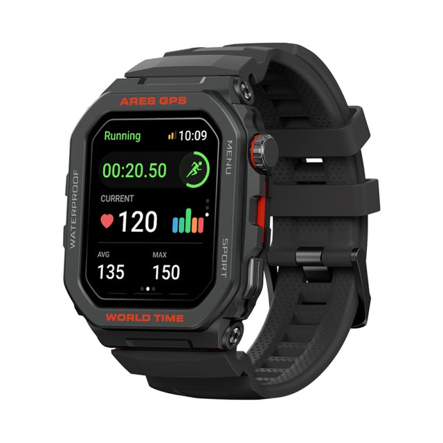 Zeblaze Ares GPS Rugged GPS Smart Watch, Support Heart Rate / Pulse Ox Blood Oxygen(Lava Black)