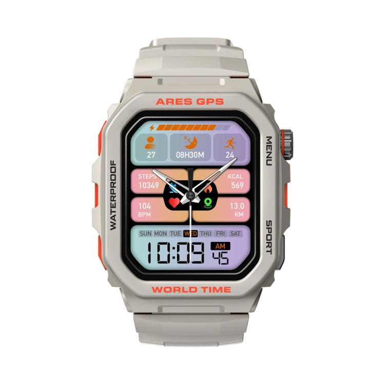 Zeblaze Ares GPS Rugged GPS Smart Watch, Support Heart Rate / Pulse Ox Blood Oxygen(Moon White)