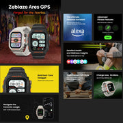 Zeblaze Ares GPS Rugged GPS Smart Watch, Support Heart Rate / Pulse Ox Blood Oxygen(Moon White)