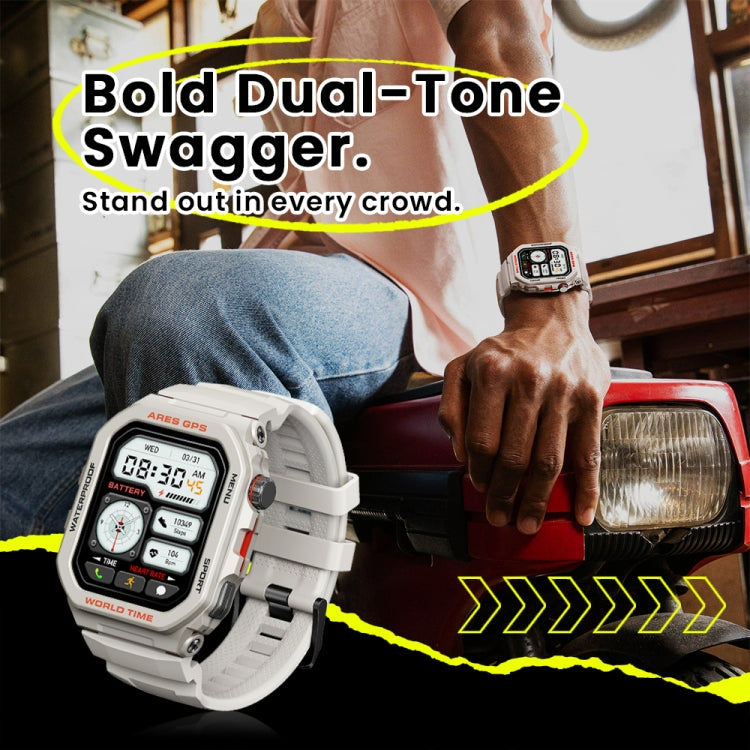 Zeblaze Ares GPS Rugged GPS Smart Watch, Support Heart Rate / Pulse Ox Blood Oxygen(Moon White)