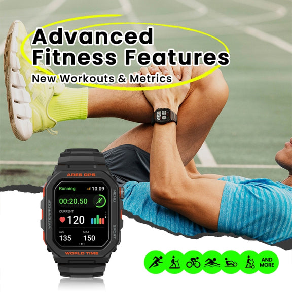 Zeblaze Ares GPS Rugged GPS Smart Watch, Support Heart Rate / Pulse Ox Blood Oxygen(Moon White)