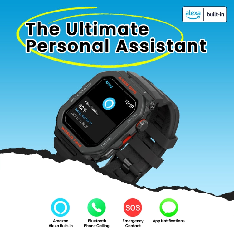 Zeblaze Ares GPS Rugged GPS Smart Watch, Support Heart Rate / Pulse Ox Blood Oxygen(Moon White)