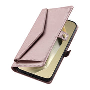 For Samsung Galaxy S25+ 5G Wallet Multi-card Slot Leather Phone Case with Lanyard(Rose Gold)