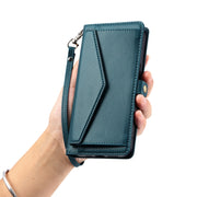 For Samsung Galaxy S25+ 5G Wallet Multi-card Slot Leather Phone Case with Lanyard(Green)
