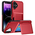 For iPhone 16 Plus Card Slot Holder Phone Case(Red) - iPhone 16 Plus Cases by PMC Jewellery | Online Shopping South Africa | PMC Jewellery | Buy Now Pay Later Mobicred