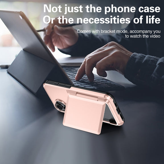 For iPhone 16 Card Slot Holder Phone Case(Light Green)