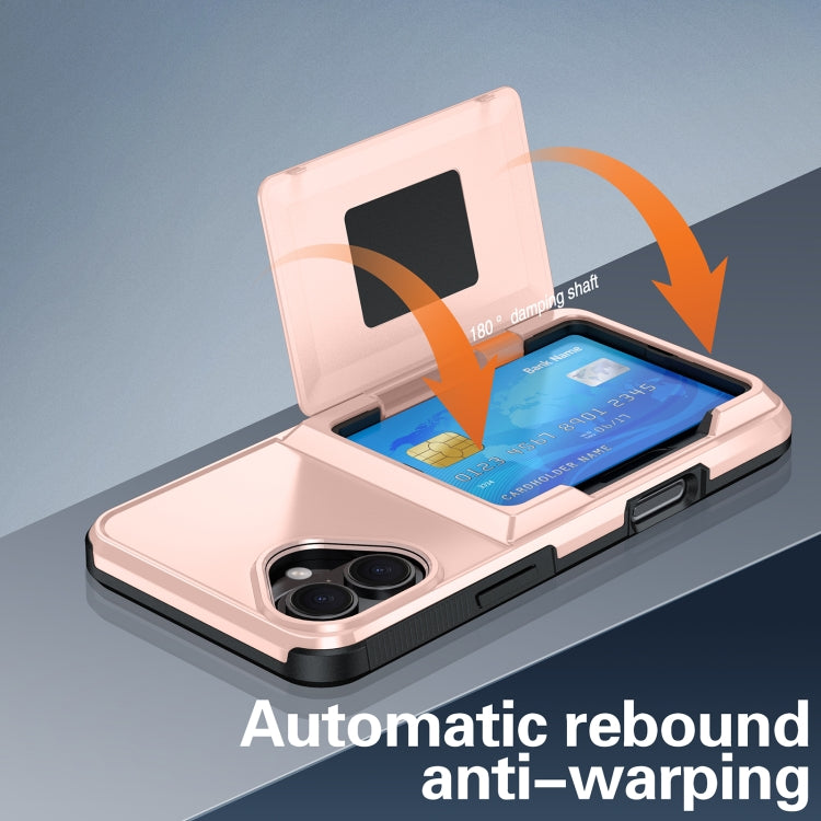 For iPhone 16 Plus Card Slot Holder Phone Case(Red)