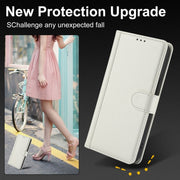 For Samsung Galaxy S25+ 5G Skin Feel Pure Color Card Slots Leather Phone Case with Dual Lanyard(White)