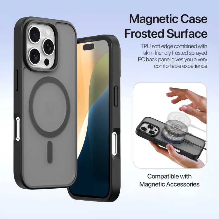 For iPhone 16 Pro DUX DUCIS Lawa Series 2 in 1 Wallet Zipper Detachable MagSafe Phone Case with Lanyard(Black)