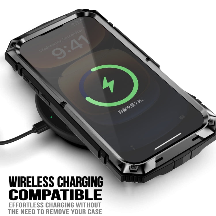 For iPhone 16 Pro Max R-JUST Life Water-resistant Dustproof Shockproof Phone Case(Black)