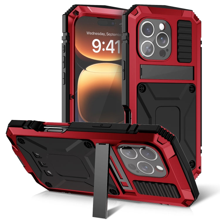 For iPhone 16 Pro Max R-JUST Life Water-resistant Dustproof Shockproof Phone Case(Red)