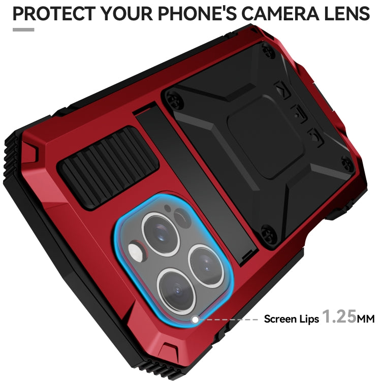 For iPhone 16 Pro Max R-JUST Life Water-resistant Dustproof Shockproof Phone Case(Red)