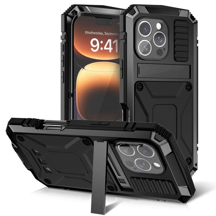 For iPhone 16 Pro R-JUST Life Water-resistant Dustproof Shockproof Phone Case(Black)