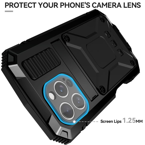 For iPhone 16 Pro R-JUST Life Water-resistant Dustproof Shockproof Phone Case(Black)