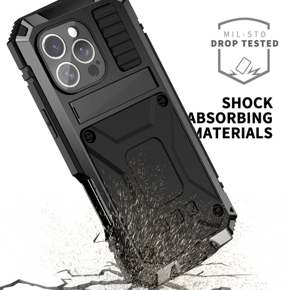 For iPhone 16 Pro R-JUST Life Water-resistant Dustproof Shockproof Phone Case(Black)