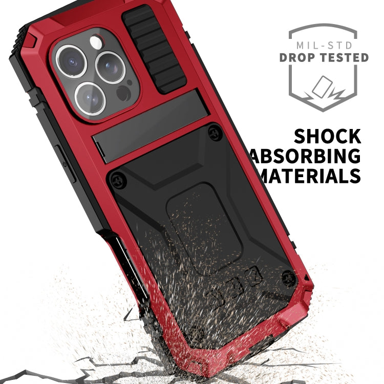 For iPhone 16 Pro R-JUST Life Water-resistant Dustproof Shockproof Phone Case(Red)