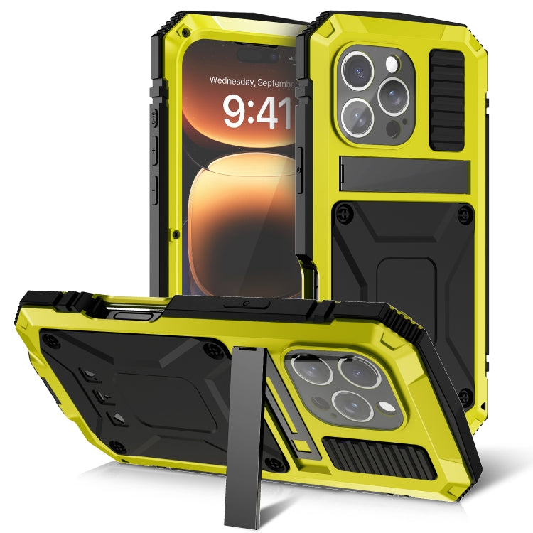 For iPhone 16 Pro R-JUST Life Water-resistant Dustproof Shockproof Phone Case(Yellow)