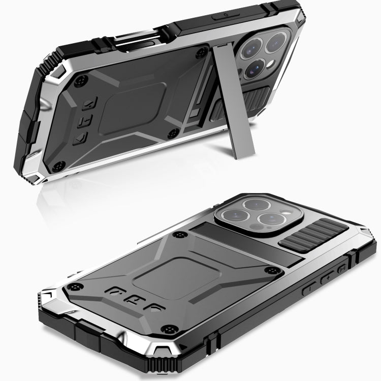 For iPhone 16 Pro R-JUST Life Water-resistant Dustproof Shockproof Phone Case(Silver)
