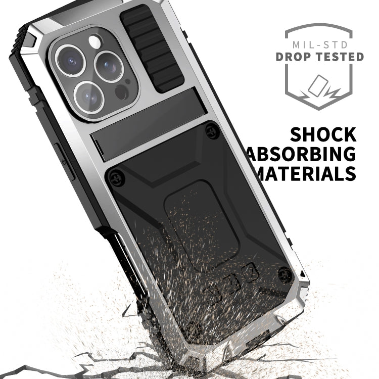 For iPhone 16 Pro R-JUST Life Water-resistant Dustproof Shockproof Phone Case(Silver)