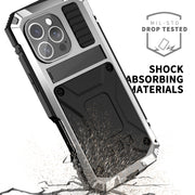 For iPhone 16 Pro R-JUST Life Water-resistant Dustproof Shockproof Phone Case(Silver)
