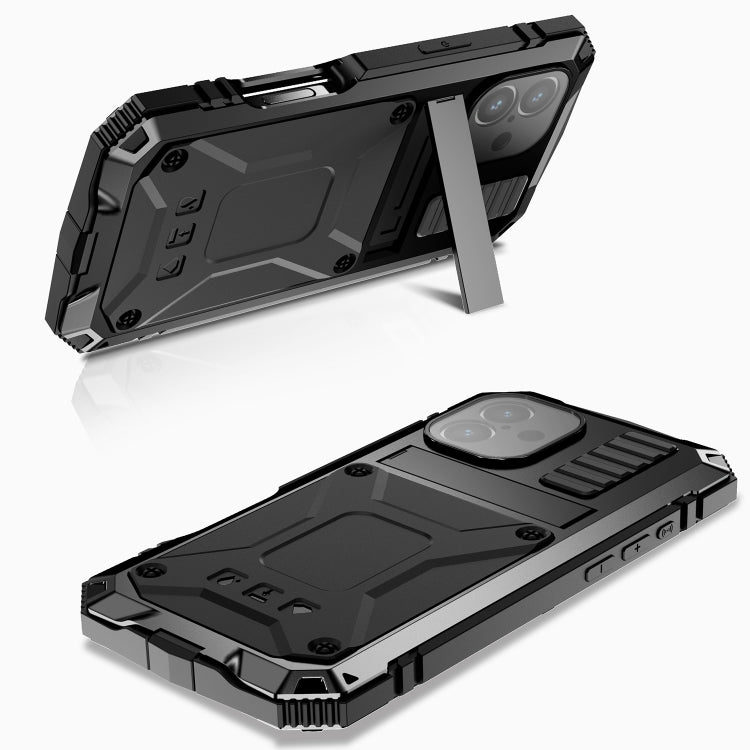 For iPhone 16 Plus R-JUST Life Water-resistant Dustproof Shockproof Phone Case(Black)