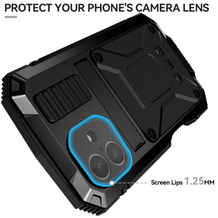 For iPhone 16 Plus R-JUST Life Water-resistant Dustproof Shockproof Phone Case(Black)