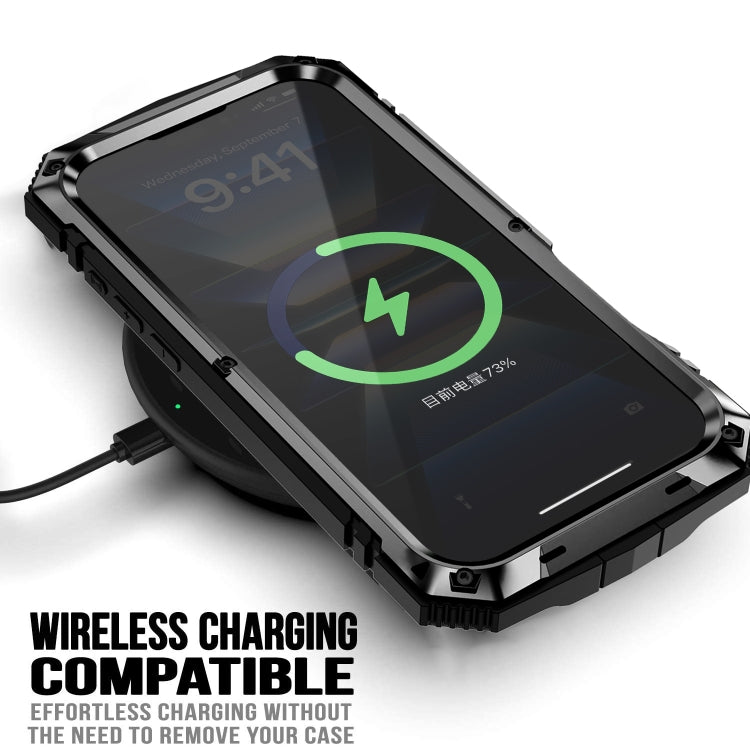 For iPhone 16 Plus R-JUST Life Water-resistant Dustproof Shockproof Phone Case(Black)