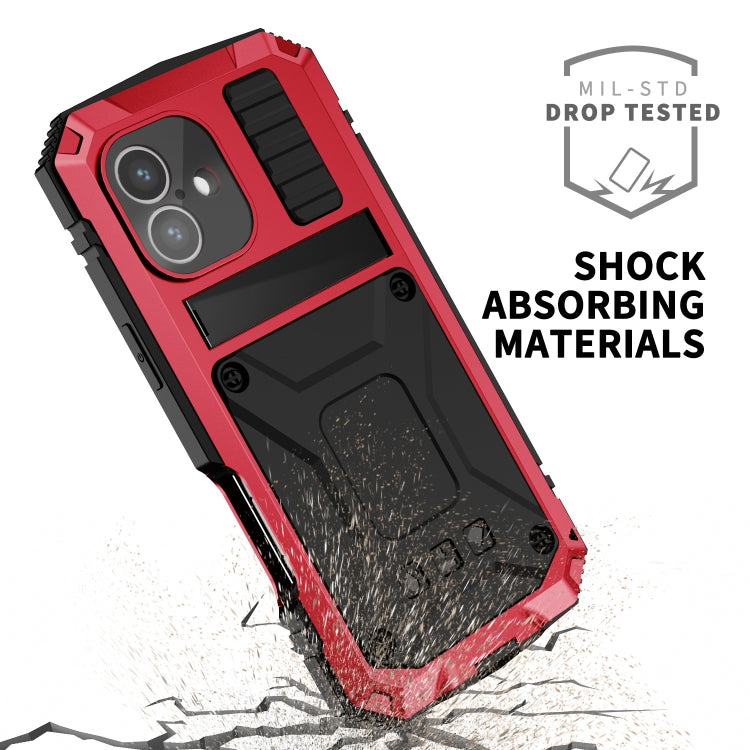 For iPhone 16 Plus R-JUST Life Water-resistant Dustproof Shockproof Phone Case(Red)