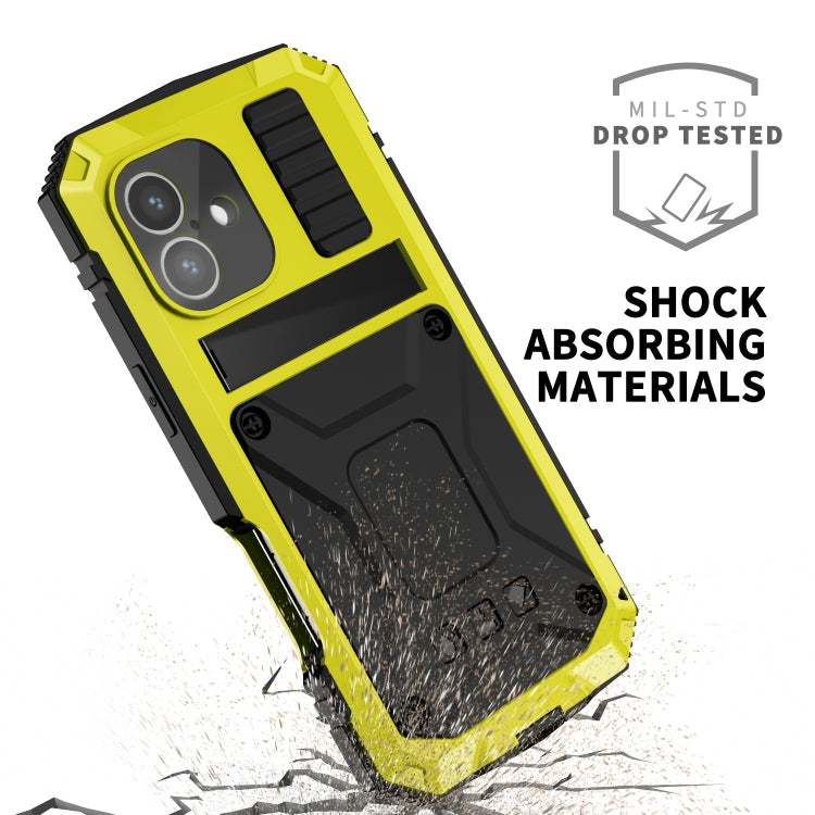 For iPhone 16 Plus R-JUST Life Water-resistant Dustproof Shockproof Phone Case(Yellow)