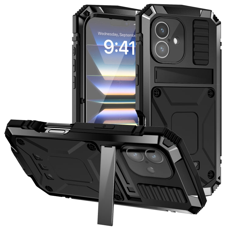For iPhone 16 R-JUST Life Water-resistant Dustproof Shockproof Phone Case(Black)