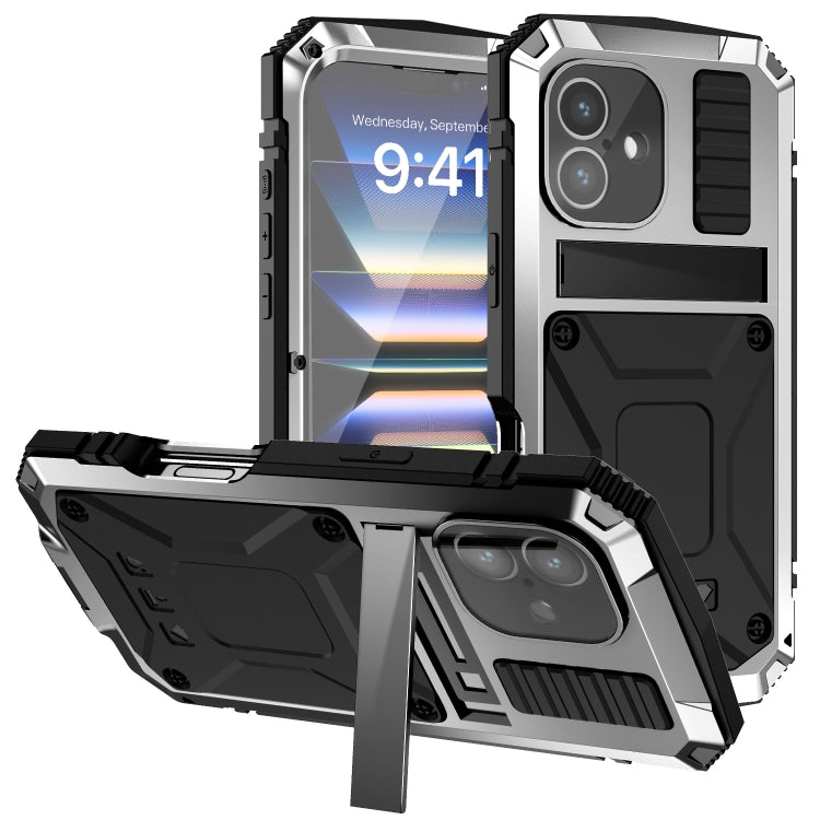For iPhone 16 R-JUST Life Water-resistant Dustproof Shockproof Phone Case(Silver)