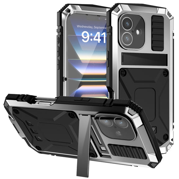 For iPhone 16 R-JUST Life Water-resistant Dustproof Shockproof Phone Case(Silver)