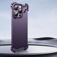 For iPhone 16 Pro Frameless Metal Corner Pad Phone Case with Lens Film(Purple) - iPhone 16 Pro Cases by PMC TechLife | Online Shopping South Africa | PMC TechLife | Buy Now Pay Later Mobicred