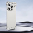For iPhone 16 Pro Frameless Metal Corner Pad Phone Case with Lens Film(Silver) - iPhone 16 Pro Cases by PMC TechLife | Online Shopping South Africa | PMC TechLife | Buy Now Pay Later Mobicred