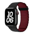 For Apple Watch SE 40mm Tri-beads Magnetic Hoop Silicone Watch Band(Black Wine Red) - free shipping - PMc TechLife - Order now!